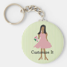 Ethnic Female Wedding Keychain