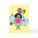 Ethnic Girls I'm 5 5th Birthday card