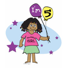 Ethnic Girls I'm 5 5th Birthday shirt
