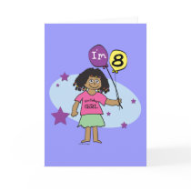 Ethnic Girls I'm 8 8th Birthday cards