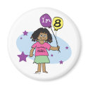 Ethnic Girls I'm 8 8th Birthday magnet