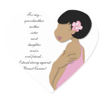 Ethnic I Stand Strong against Breast Cancer stickers