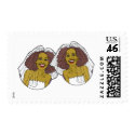 Ethnic Lesbian Wedding Stamps stamp