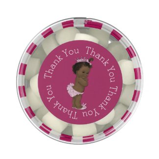 Ethnic Princess Baby Shower Pink Thank You Favor Gum