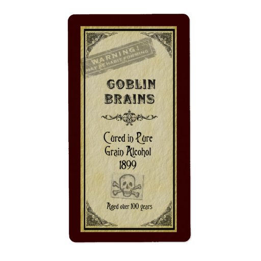 Etiqueta de los cerebros del Goblin Etiqueta De Envío