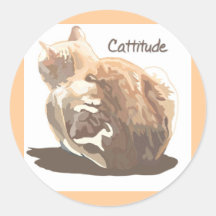 Etiqueta engomada Cattitude