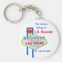 Etiquetas del bolso de Las Vegas Llaveros