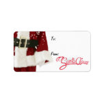 Etiquetas del regalo de Papá Noel con la firma Etiqueta De Dirección