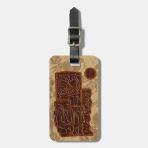 Etiquetas hawaianas de madera del equipaje de Koa  Etiquetas Bolsas