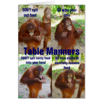 Etiquette and Manners for Wildlife or People cards by Krista_Orangutan Etiquette and Manners for Wildlife or People cards