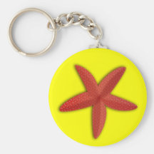 etoile_de_mer_Vector_Clipart red starfish sealife Keychain