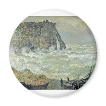 Étretat, Rough Sea (1883) magnets