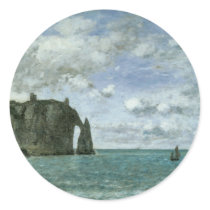 Etretat, the Porte d'Aval,1890 Round Stickers