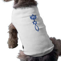 ETRT Menorah Star Ichthys pet clothing by EndTimesRoundTable ETRT Menorah Star Ichthys pet clothing