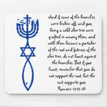 ETRT Menorah Star Ichthys mousepads by EndTimesRoundTable ETRT Menorah Star Ichthys mousepads