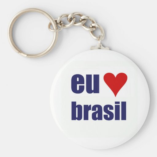eu amo brasil keychain
