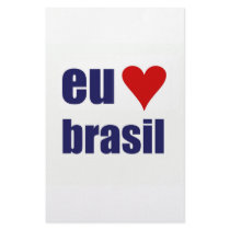 eu amo brasil customized stationery
