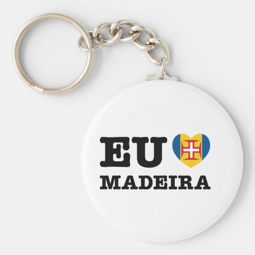 Eu Amo Madeira Keychain