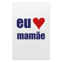 eu amo mamae stationery design