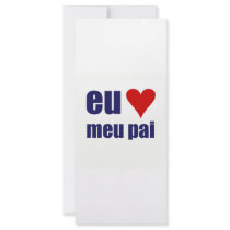 eu amo meu pai full color rack card