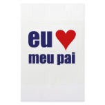 eu amo meu pai stationery design