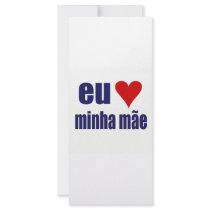 eu amo minha mae full color rack card