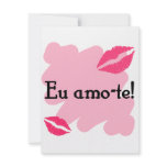 Eu amo-te - Portuguese I love you Invitation