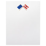 EU and Austria Crossed Flags Personalized Letterhead