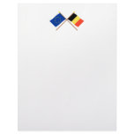 EU and Belgium Crossed Flags Letterhead