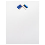 EU and Estonia Crossed Flags Letterhead