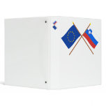 EU and Slovenia Crossed Flags Vinyl Binder