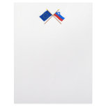 EU and Slovenia Crossed Flags Customized Letterhead