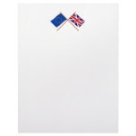 EU and United Kingdom Crossed Flags Letterhead