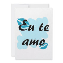 Eu te amo - Brazilian - I Love You Invitations
