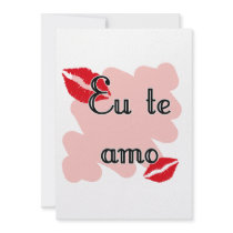 Eu te amo - Brazilian - I Love You Invitations