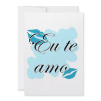 Eu te amo - Brazilian - I Love You Custom Invites