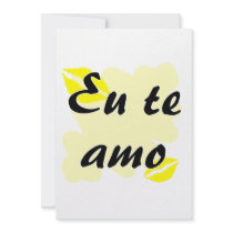 Eu te amo - Brazilian - I Love You Custom Announcements