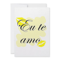 Eu te amo - Brazilian - I Love You Invitations