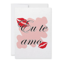 Eu te amo - Brazilian - I Love You Personalized Announcement