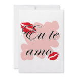 Eu te amo - Brazilian - I Love You Personalized Announcement