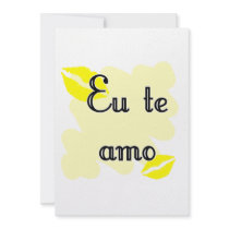 Eu te amo - Brazilian Custom Invitation