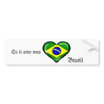 Eu ti amo meu Brasil Bumper Stickers