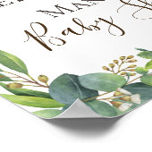 Eucalyptus Foliage Personalized Baby Shower Sign Zazzle