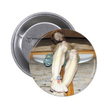 Eucharistic Crucifix Pinback Buttons