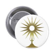 Eucharistic Monstrance Pinback Buttons