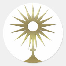 Eucharistic Monstrance Round Stickers