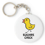 Euchre Chick Keychain