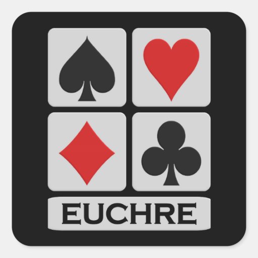 Euchre stickers Zazzle