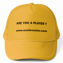 Euchre Wize Yellow Cap hats by euchrebabe Euchre Wize Yellow Cap hats