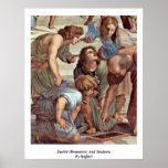 Euclid (Bramante) And Students By Raffael Poster